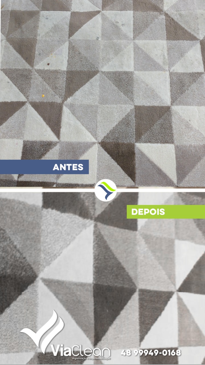 Tapete marron antes e depois
